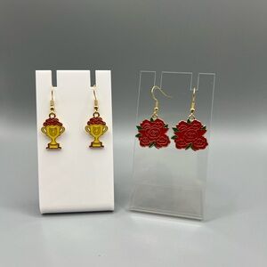 Kentucky Derby Earrings - 2 set - - Handmade E0143C